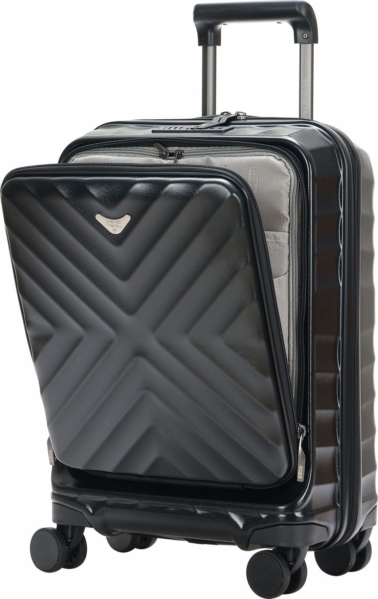TravelMate 55cm Hard Shell Zipper 8 Wheel Xbag CABIN Trolley TSA L-350 C