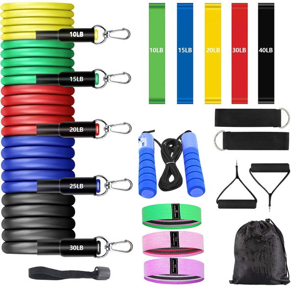 Expleezit 20PCS Resistance Bands Set Workout Bands for Men &amp; Women