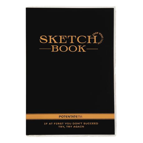 Potentate Deckled Edge Sketchbook Black A4 - 120 Sheets Image