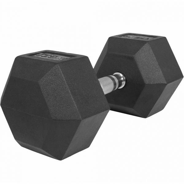 GORILLA SPORTS SA - Hex Rubber Dumbbell 17.5kg