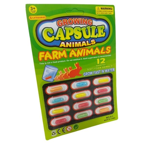 SourceDirect Sponge Growing Animals Capsules Farm Animals (12 Capsules) Buy Online in