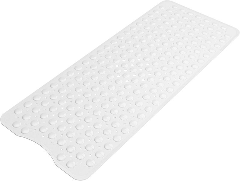 Shower Bath Mat Non Slip 40 x 16 Inches - Suction Cups &amp; Drain Holes
