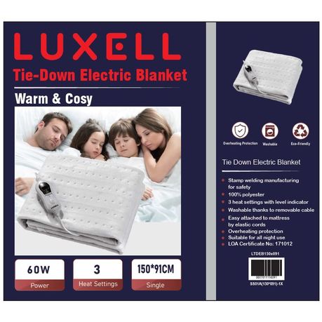 Tie down 2025 electric blanket single