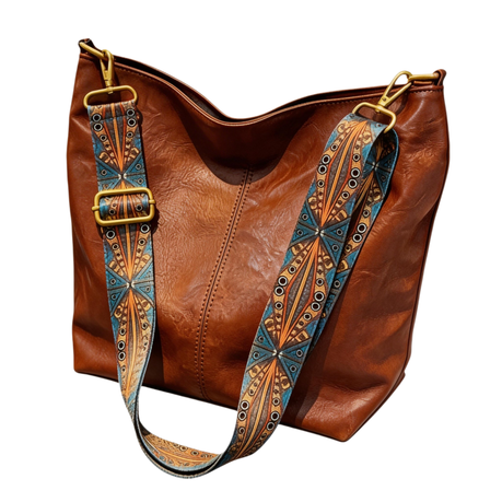 Large Capacity Women's PU Shoulder Bag Tote Bag Crossbody Bag - Waterproof Image