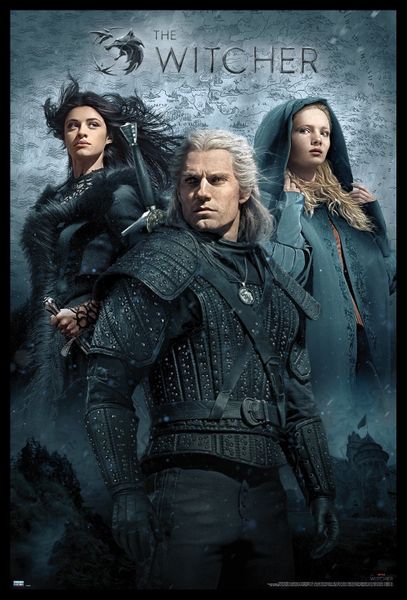 The Witcher - Key Art Poster with Black Frame