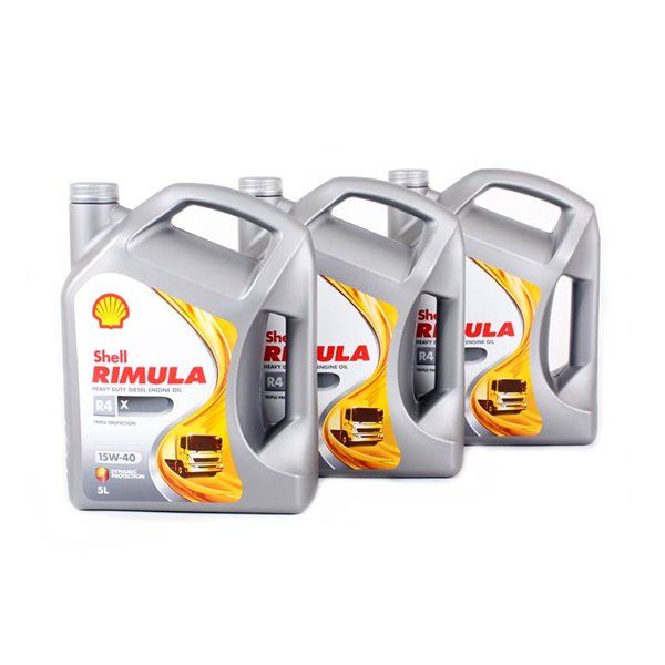Shell Rimula 5L R4 X 15W40 Heavy Duty Diesel Oil - 3 Pack