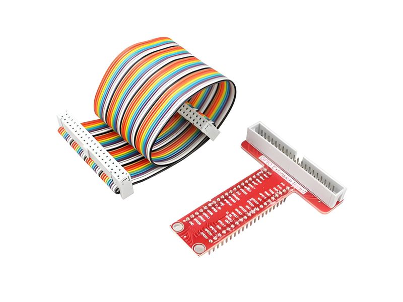 HKD Raspberry Pi GPIO Expansion Kit - Type-T Board with 40-Pin Ribbon Cable