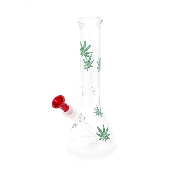 Glass Bong - Cannabis Leaves