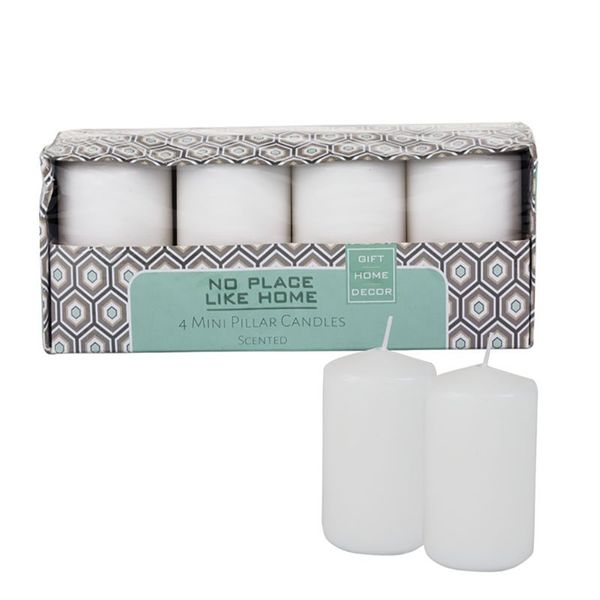 Bulk Pack x 9 Scented Candle-Set 4 Piece Per Pack Mini Pillars - 5x8cm