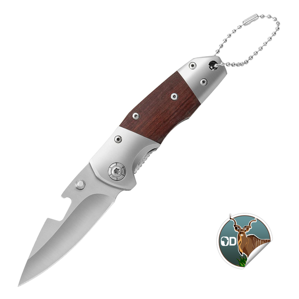 MultiPurpose Tool Bottle Opener Foldable Blade &amp; Key Chain EDC Knife
