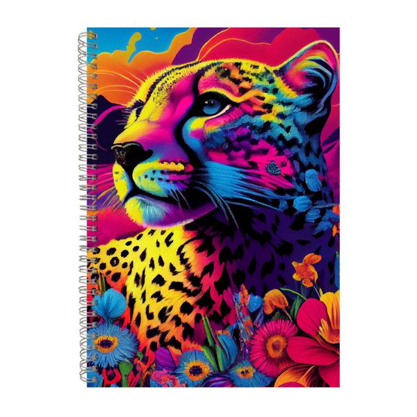 Cheetah Landscape Flowers Notebook Animal Gift Idea Notepad Pad 109