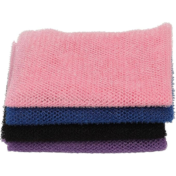 4Piece Nylon Bath| African Exfoliating Net Sponge Body Scrubber, 30×80cm