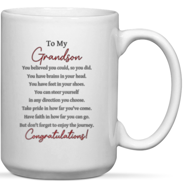 To My Grandson Congratulations Graduation Gift Mug