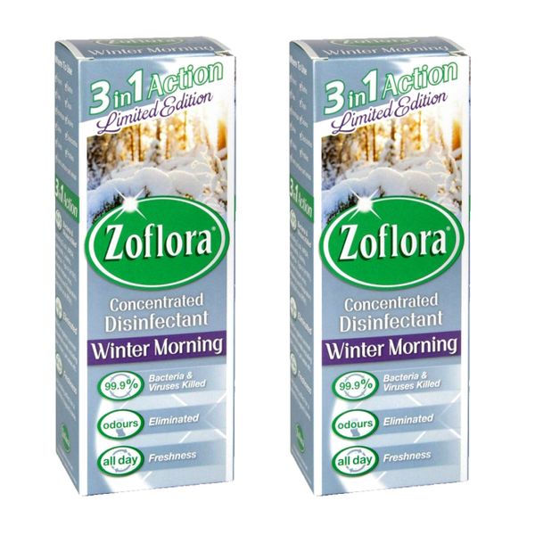Zoflora Concentrated Disinfectant - Winter Morning - 3 in 1 Action-250ml x2
