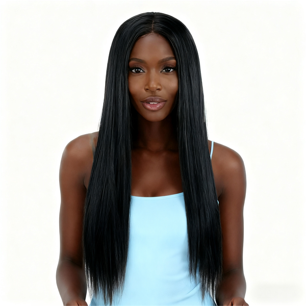 Women's Medium-Length Wig, Straight Long Hair, 73cm