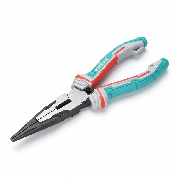 Total Long Nose Pliers 200mm Cr-V High Leverage Precision Grip