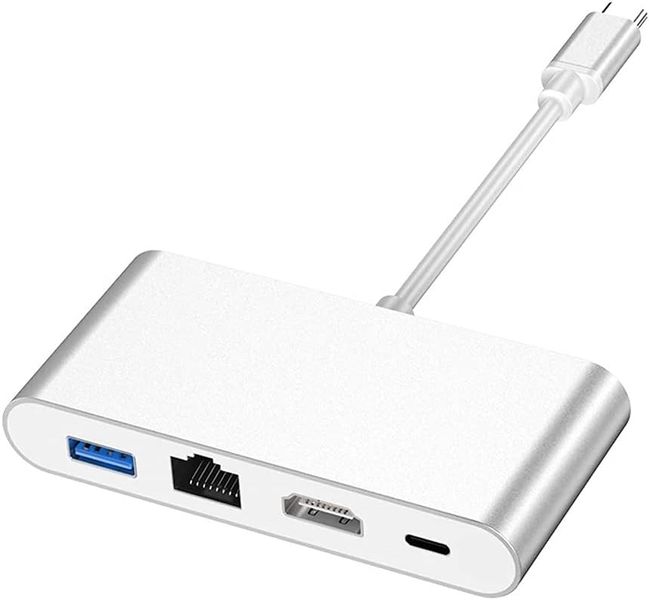 4in1 Type C-HDMI+RJ45+PD+USB3.0 Multifunctional Network Docking Station