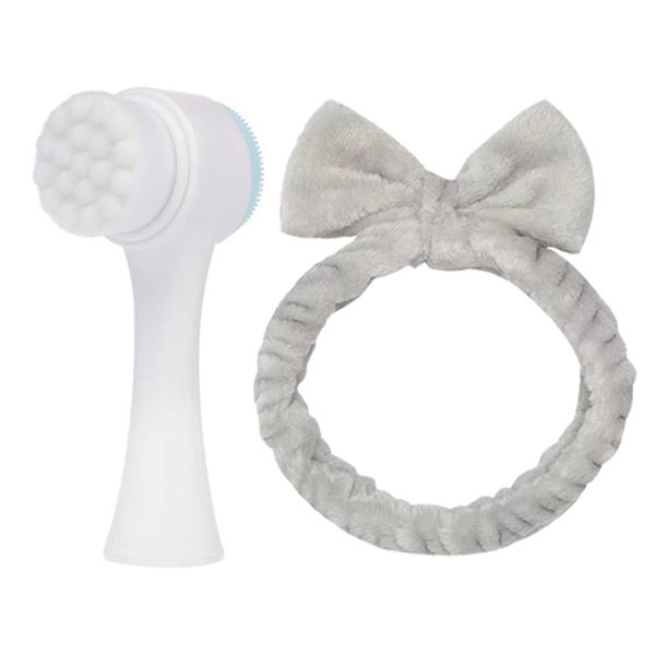 Facial Cleansing Brush &amp; Makeup Headband Set