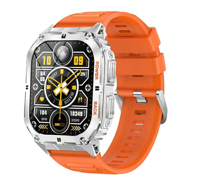 IP68 Waterproof Smart Watch With Wireless Calling Capabilities - Orange