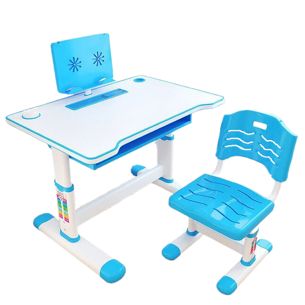 Kids Study Adjustable Desk &amp; Chair (Blue)