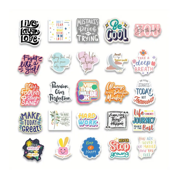 Beautiful Colourful Inspiration Journaling Stickers