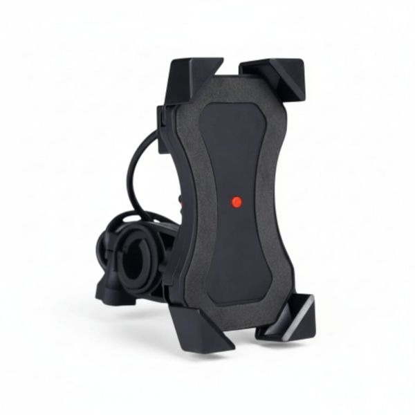 Universal Motorcycle Phone Mount with Built-in USB Charging Port