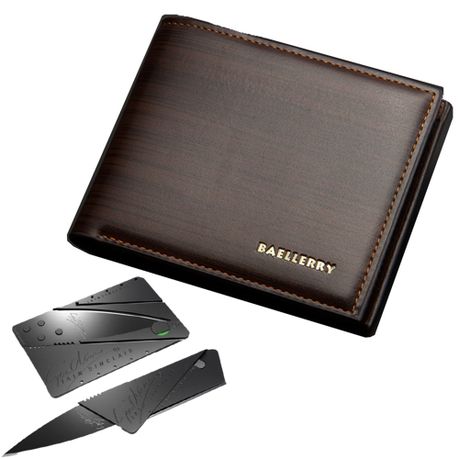 Baellerry Wallets For Men PU Leather Bi Fold Wallet DR005 Card Knife Daily Sale Shop