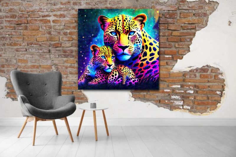 Canvas Wall Art - Big 5 - Moms and Babes Leopard