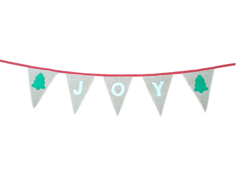 Christmas Bunting/flag/banner "Joy" with Christmas Trees