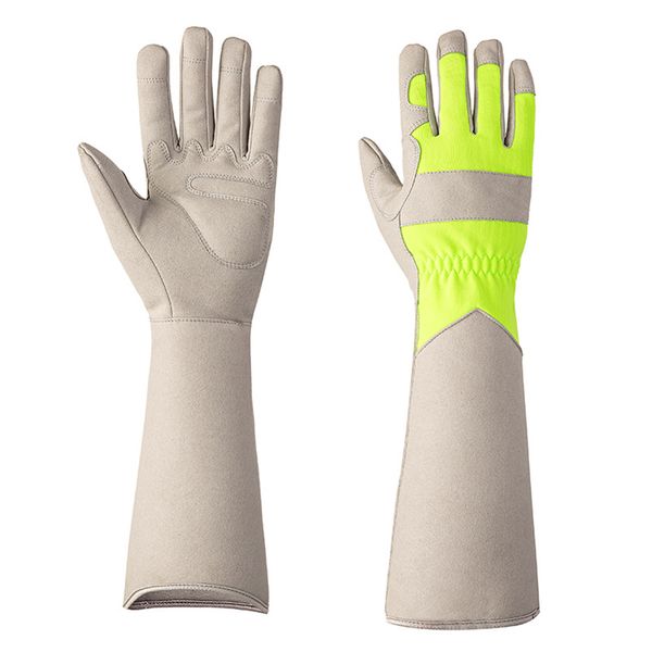 Green Long Sleeve Garden Gloves