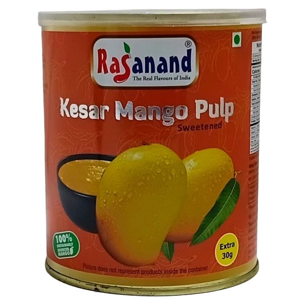 Rasanand Kesar Mango Pulp (Sweetened) - 850g