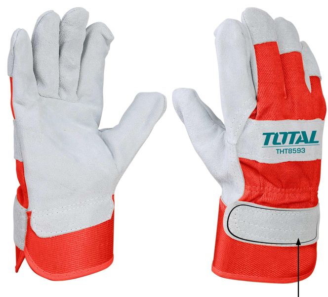 Total Tools 2Pcs Leather Gloves 10.5