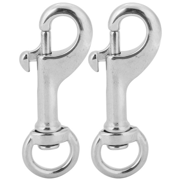 2 Pieces 68mm Stainless Steel Diving Snap Hooks