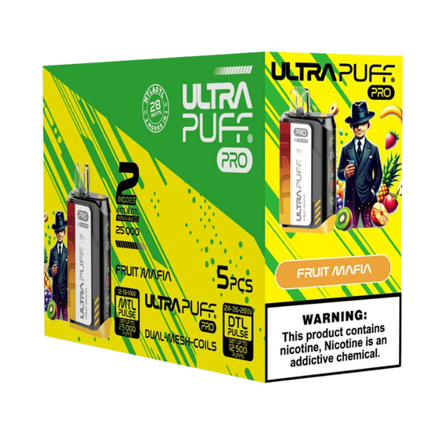 Ultra Puff Pro Fruit Mafia 25 000 Puffs Disposable Vape (Pack of 5)