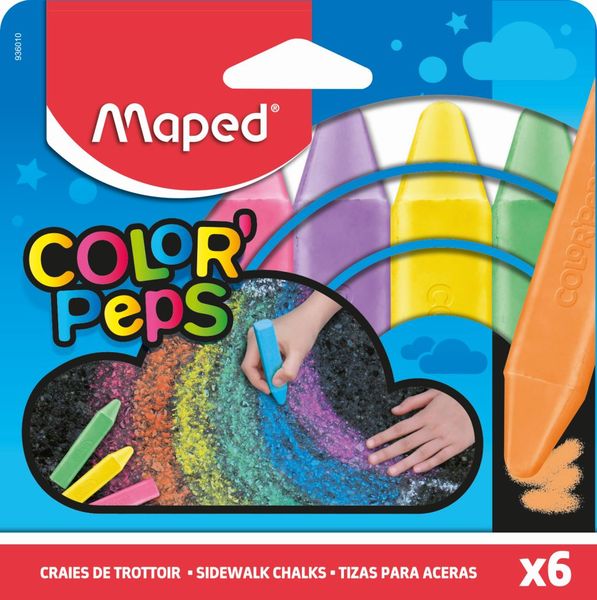 Maped Pavement Chalk Squared Asst. 6's