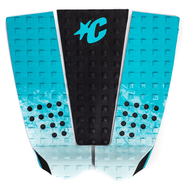 Creatures Italo Ferreira Lite Ecopure Surfboard Traction - Fluro Blue Fade Arctic Black