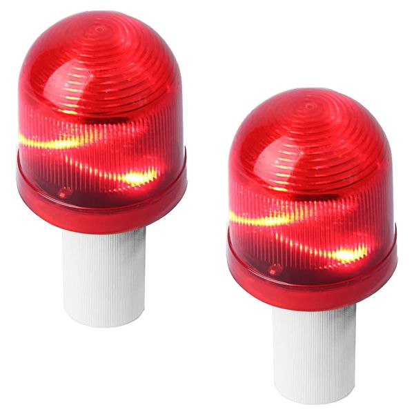 Automotive Safety Traffic Cone Mounted Warning LED Light Set of 2 (9cm)