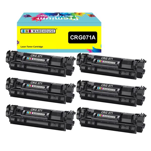 Inkwarehouse Compatible Canon 071 / 071a / CRG 071 Toner Cartridge pack 6