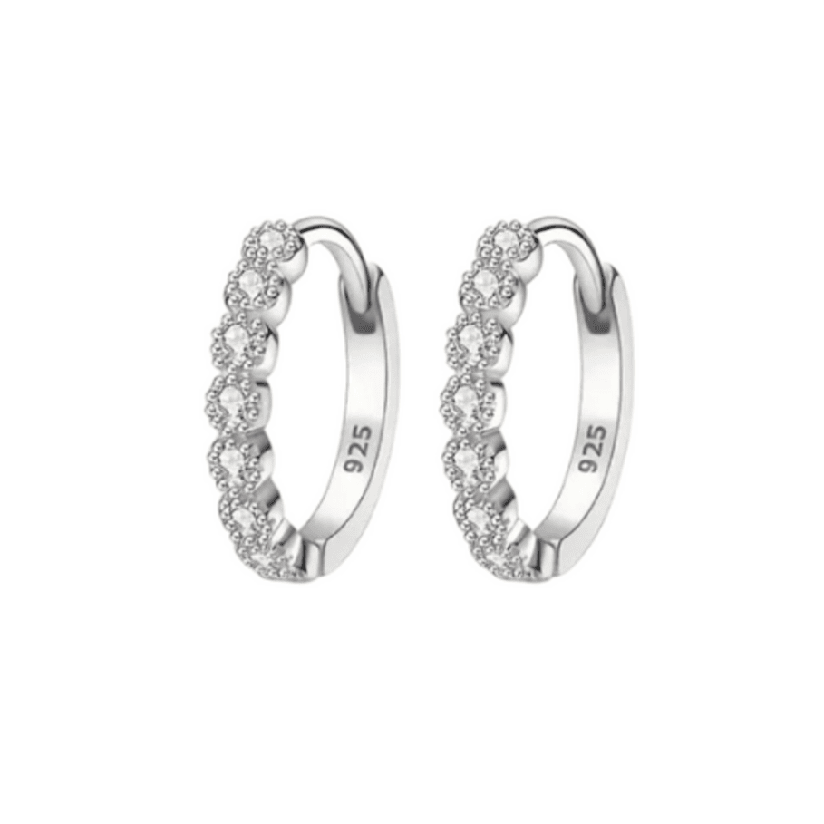 925 Sterling Silver 18Kt Gold Plated Circular Hoop Earring
