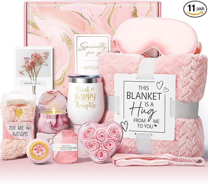 Birthday &amp; Get Well Soon Gifts for Women: Luxury Rose Spa Basket