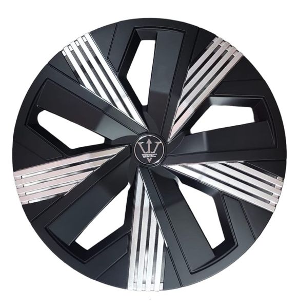 Universal 15 Inch Wheel Covers Black And Grey Set