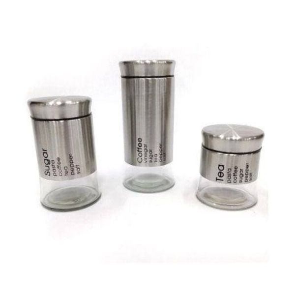 3 Pieces Of Condiment Storage Glass Jar