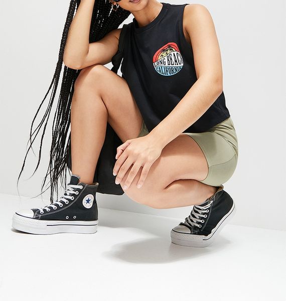 Women's Blake Printed Boxy Vest - Black