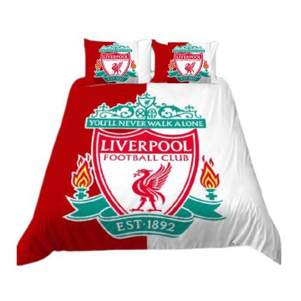 Liverpool FC 3D Printed Duvet Cover Set - Style 1 Double Bed