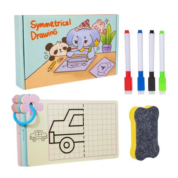 Toy Educational Dry Erase Pen Control and Tracing Book Set 21cm - 6 piece