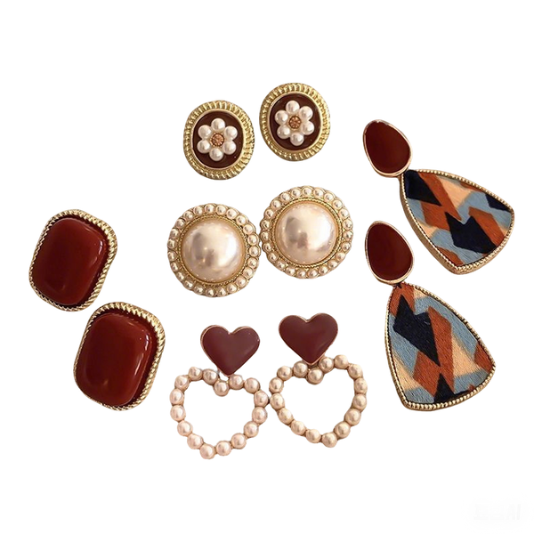 Vintage Style High-end and Earrings - 5 Piece Set