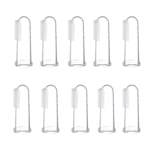 10 Pieces pet Silicone Puppy Cat set Finger Finger set Toothbrush
