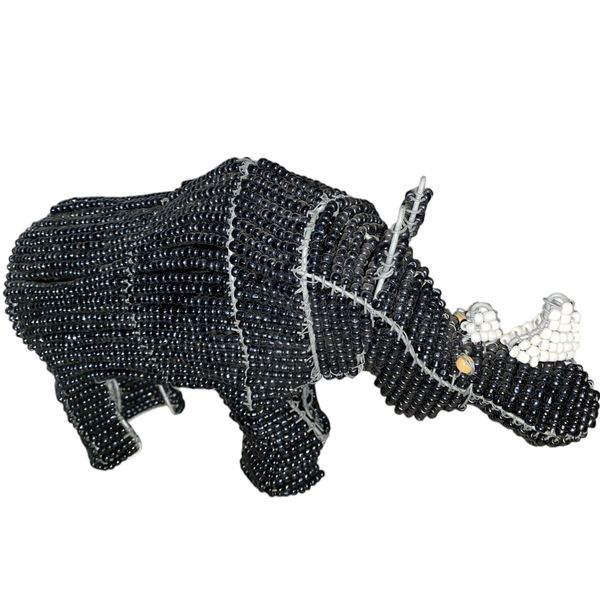 Posher Beaded Rhino Deco