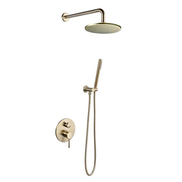Trendy Taps Premium Quality Brushed Gold Concealed Shower Set with Hose