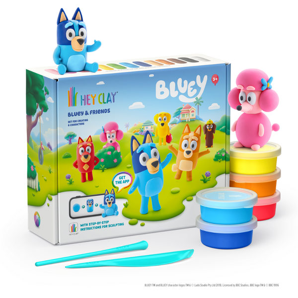 Hey Clay - Modelling Air-Dry Clay with Fun Interactive App: Bluey &amp; Friends